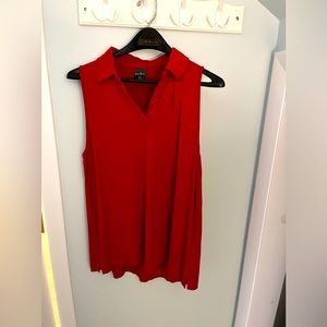 BELYN KEY WOMENS GOLF TOP, SIZE XL SOLID RED, SLEEVELESS
